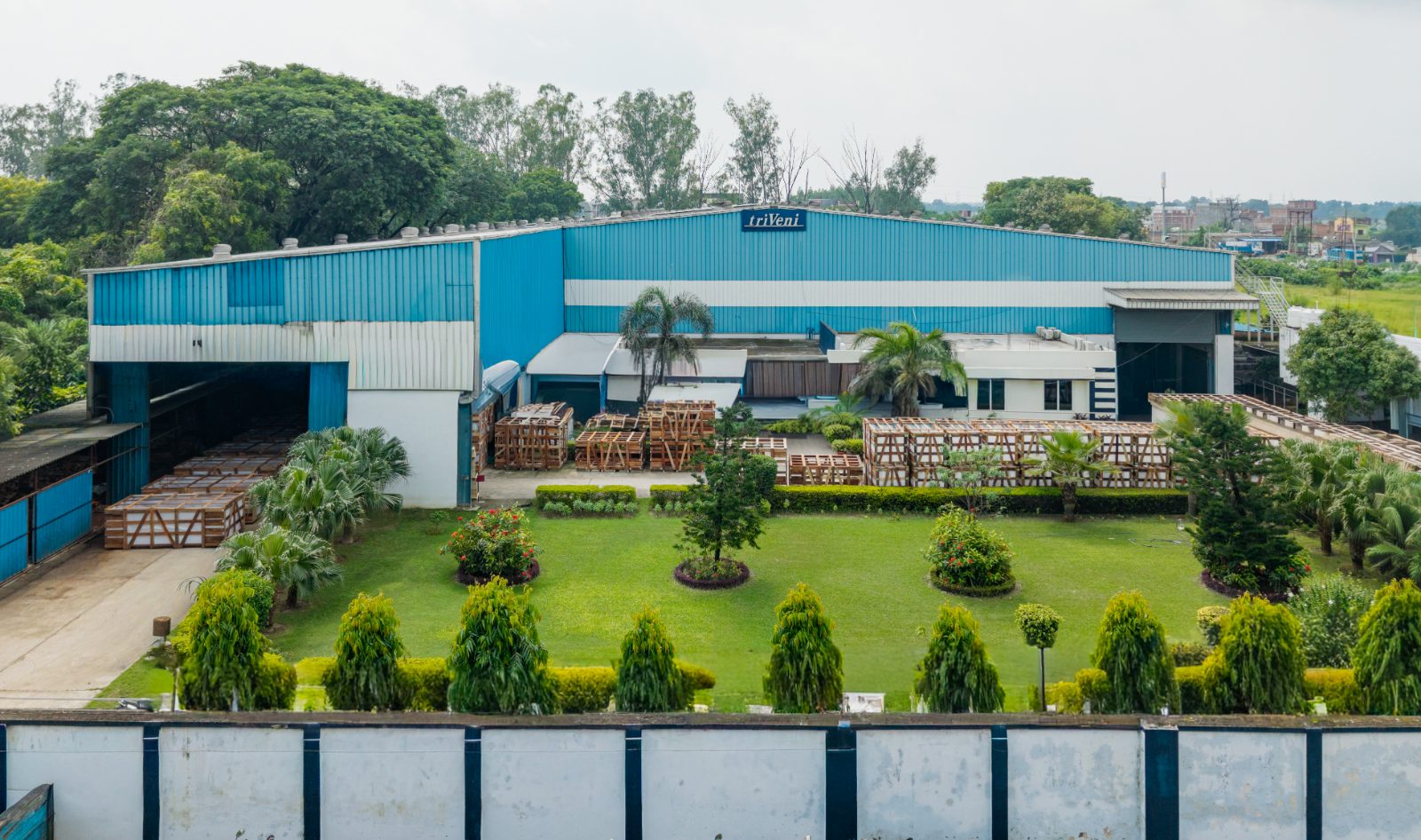 Aerial view of Triveni's manufacturing facility