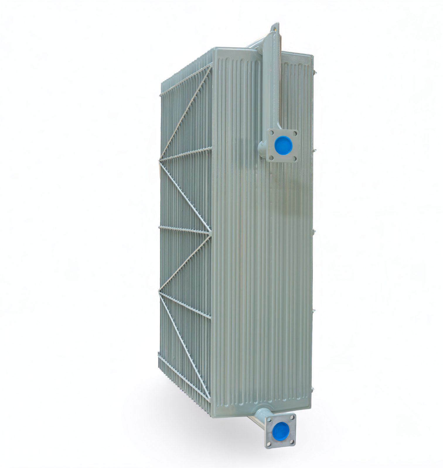 Swan neck radiator, as delivered