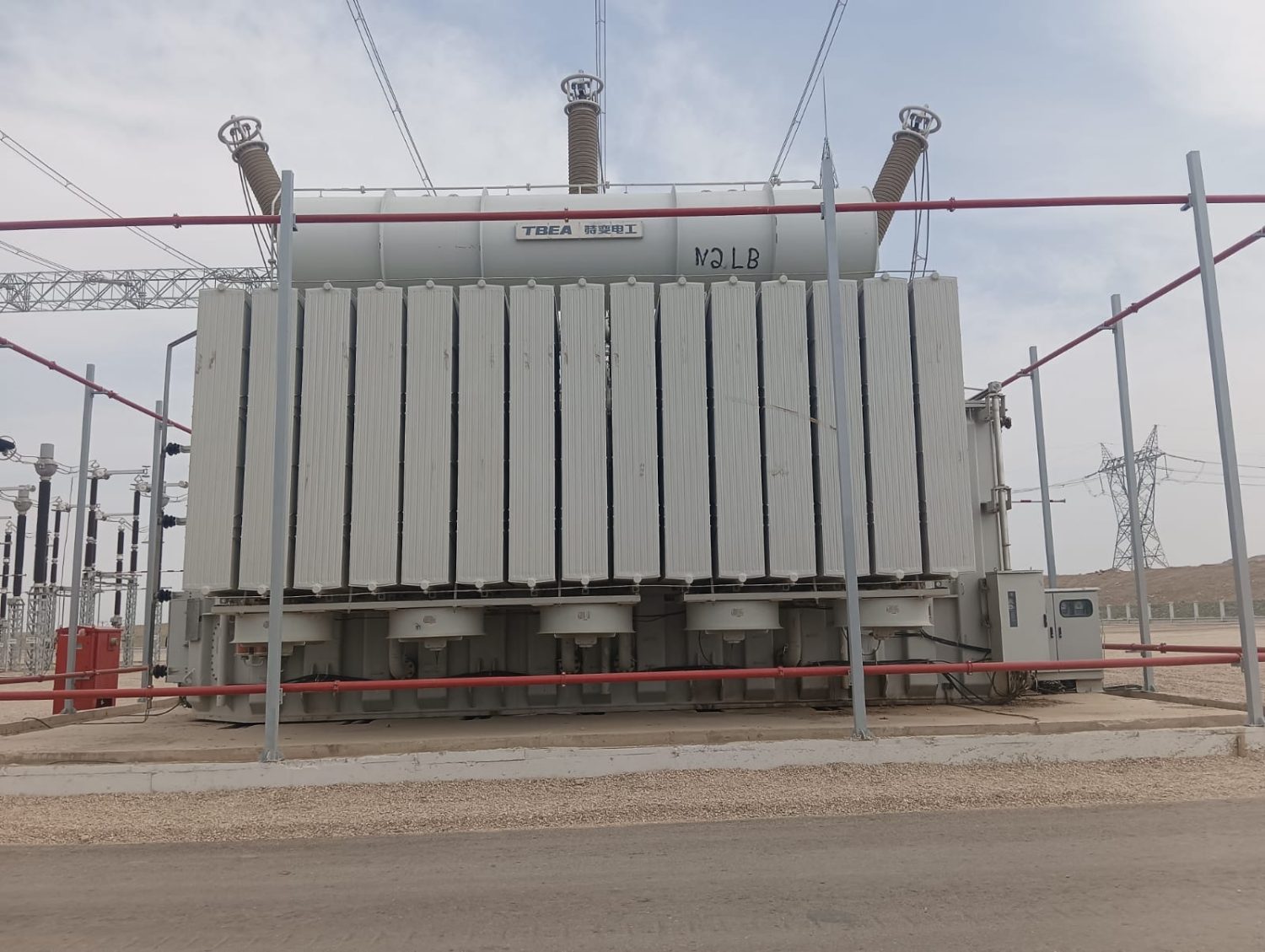 TBEA transformer at a substation with Triveni radiators